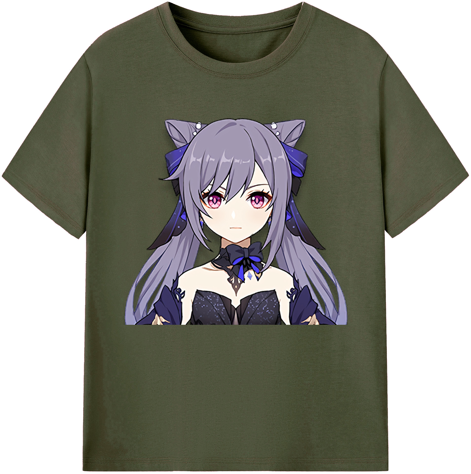 げんし神 刻晴 こくせい genshin Kokusei 綿100％ メンズ半袖Tシャツ｜肌触りやわらか＆通気性